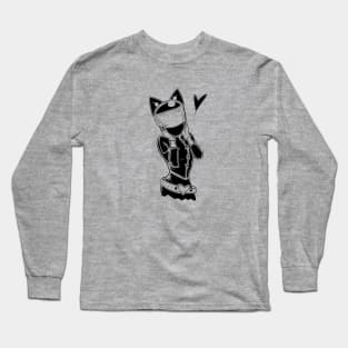 Cat Biker Chic Long Sleeve T-Shirt